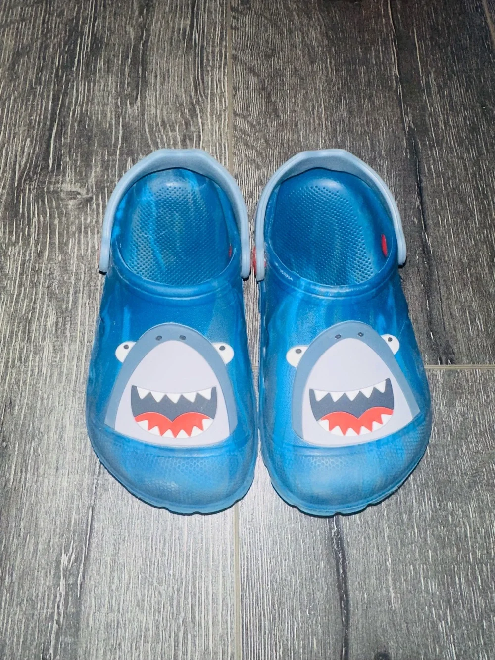 Kids Blue Shark Clogs - Comfortable Slip-On Water Shoes